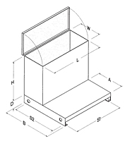 Dimensional Drawing for L-Shaped Hydraulic Reservoirs