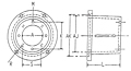 Dimensional Drawing for EM4 Series Pump/Engine Adapters