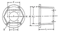 Dimensional Drawing for EM5A Series Pump/Engine Adapters