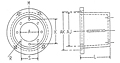 Dimensional Drawing for EM3 Series Pump/Engine Adapters